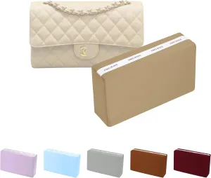 Purse Pillow Inserts for Jumbo Classic Handbag, Memory Foam Pillows for Chanel Classic Flap Bag, Lightweight Purse Inserts to Keep Shape (Chai, CF jumbo)