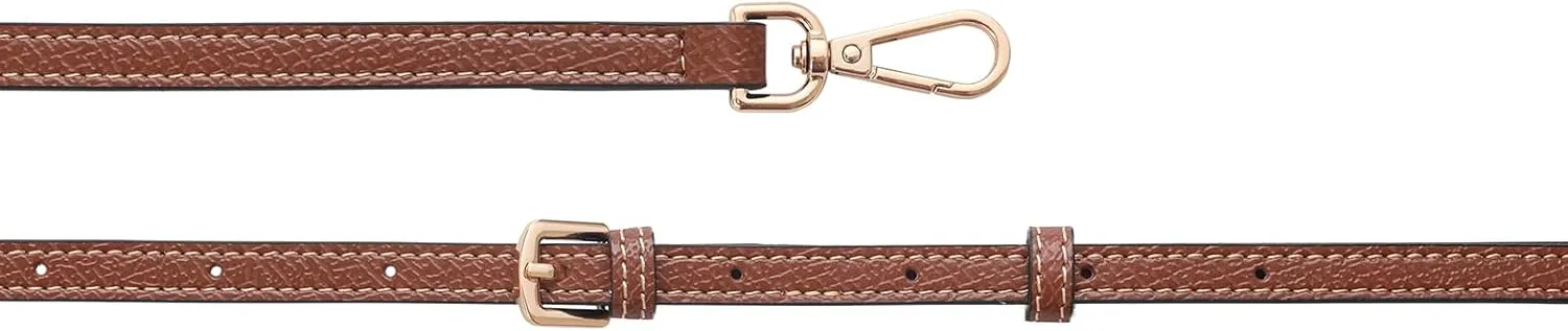 Purse Straps Replacement, Leather Handbag Crossbody Shoulder Strap Kit Adjustable for Mini Longcamp Tote Bag Women