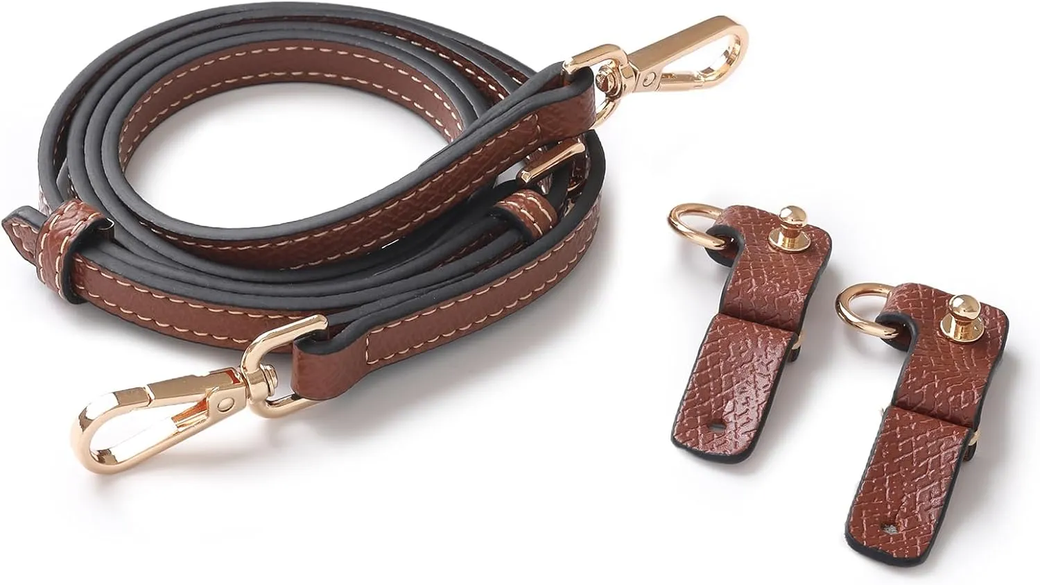 Purse Straps Replacement, Leather Handbag Crossbody Shoulder Strap Kit Adjustable for Mini Longcamp Tote Bag Women