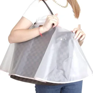 Rain Slicker For Designer Handbags in Clear (Half-transparent) Color, Tote Bags, And Purses (Large Size)