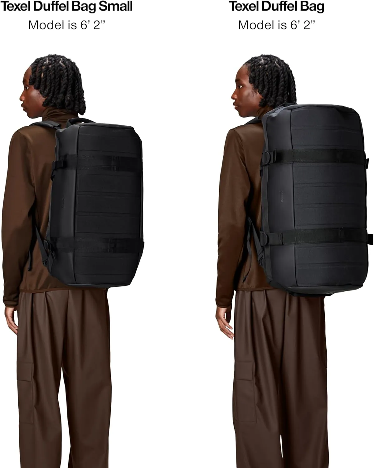 RAINS Texel Waterproof Duffel Bag, Tubular Shape, Large Zip-Opening, Wrap-Around Straps, 2 Year Warranty, Weekend Bag