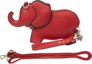 Rejolly Elephant Shaped Crossbody Bag for Women Shoulder Handbag PU Leather Wristlet Clutch Purse
