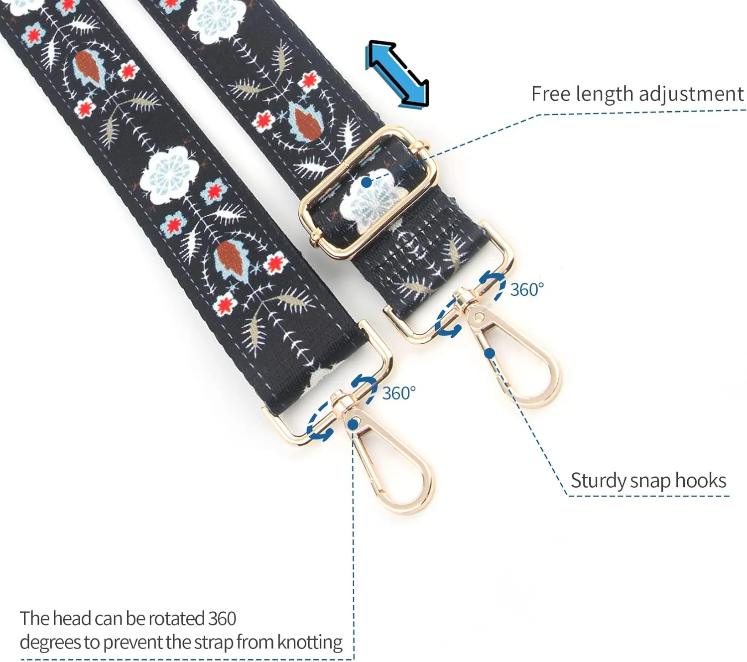 Replacement Purse Strap,Wide Adjustable Crossbody Straps for Handbags