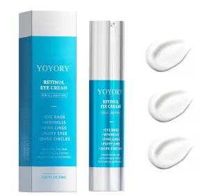 Retinol Under Eye Cream - Eye Cream for Eye Bags, Dark Circles, and Fade Wrinkles, Fine Lines Skin Care Treatment for Women and Men, 20ML(White)