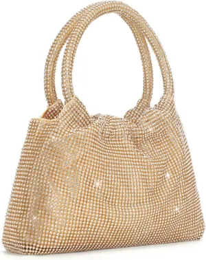 Rhinestone Clutch Purse for Women Top Handle Sparkly Diamond Evening Bag Glitter Mini Handbag for Evening Party