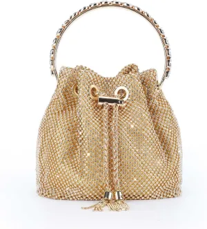 Rhinestone Clutch Purse for Women Top Handle Sparkly Diamond Evening Bag Glitter Mini Handbag for Evening Party