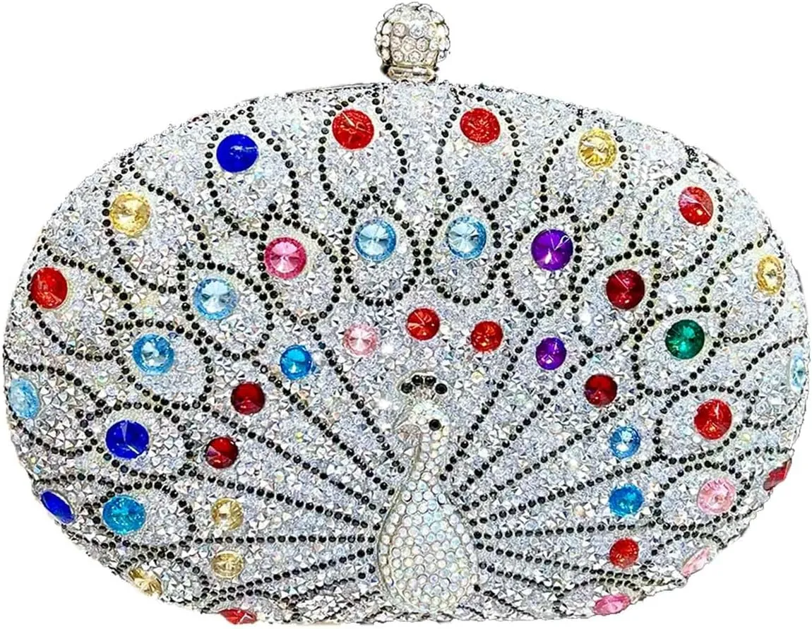 Rhinestone Evening Clutch Purses for Women Evening Weddings Purses Crystal Diamond Glitter Sparkly Handbag