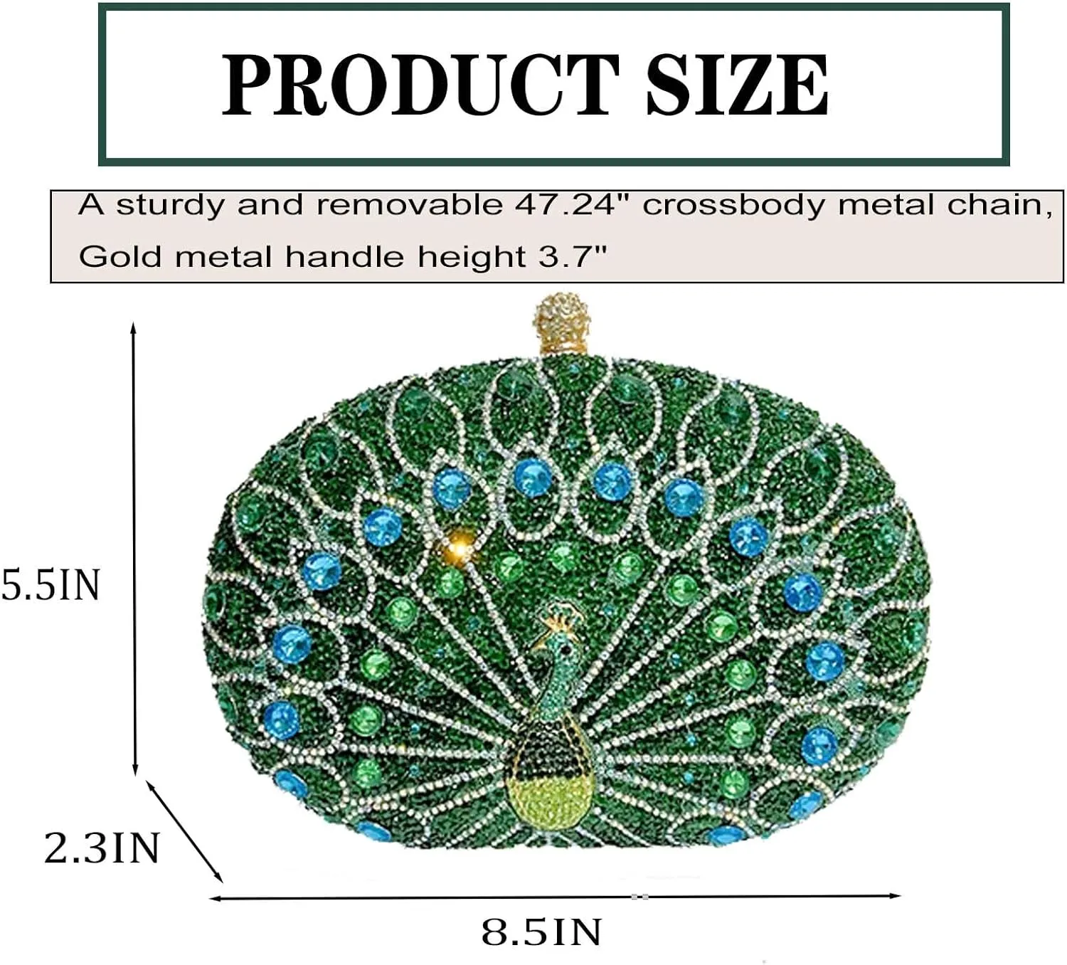 Rhinestone Evening Clutch Purses for Women Evening Weddings Purses Crystal Diamond Glitter Sparkly Handbag