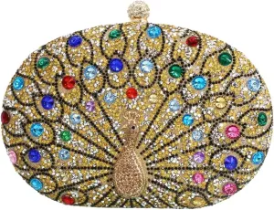 Rhinestone Evening Purses for Women Crystal Diamond Glitter Sparkly Handbag Elegant Shoulder Clutch