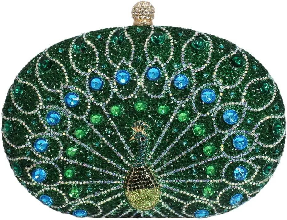 Rhinestone Evening Purses for Women Crystal Diamond Glitter Sparkly Handbag Elegant Shoulder Clutch