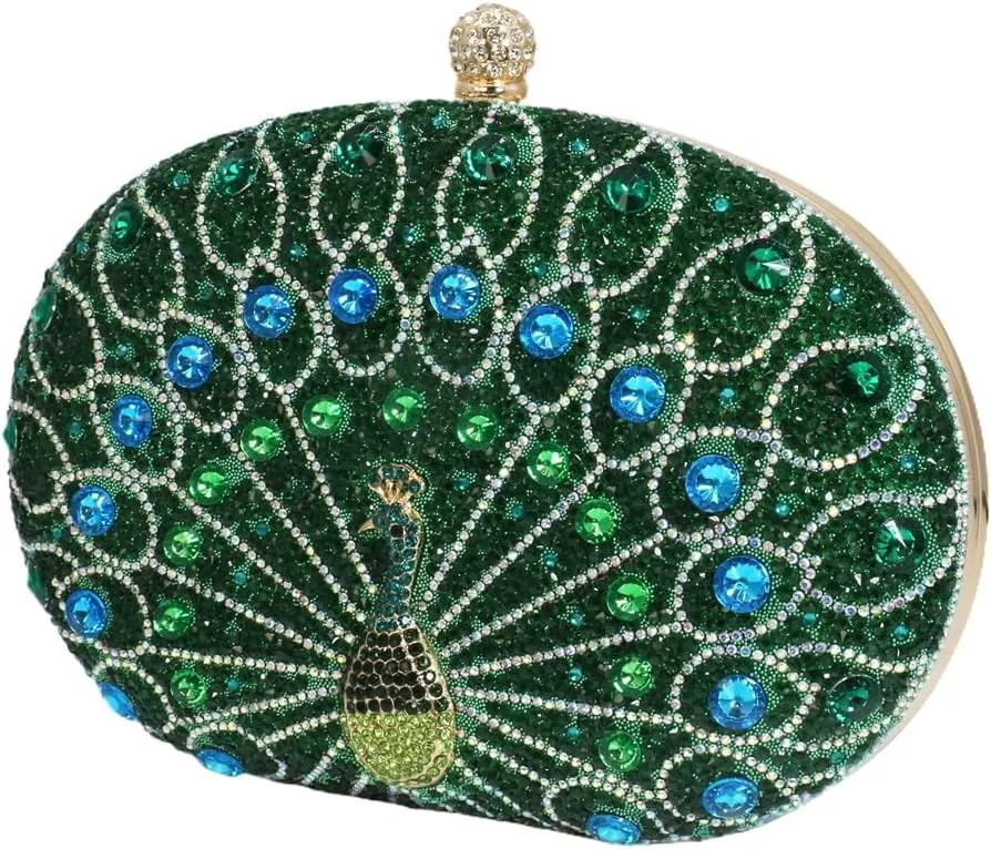 Rhinestone Evening Purses for Women Crystal Diamond Glitter Sparkly Handbag Elegant Shoulder Clutch