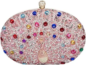 Rhinestone Evening Purses for Women Crystal Diamond Glitter Sparkly Handbag Elegant Shoulder Clutch