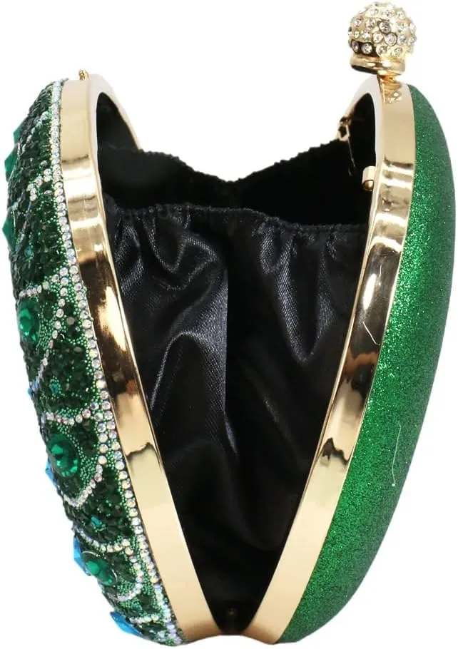 Rhinestone Evening Purses for Women Crystal Diamond Glitter Sparkly Handbag Elegant Shoulder Clutch