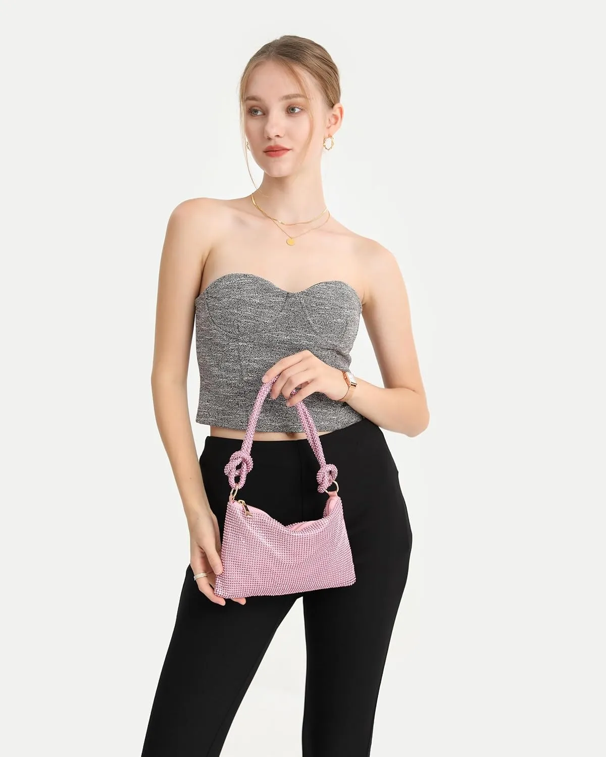 Rhinestone Purse for Women Evening Bag Glitter Sparkly Mini Handbags