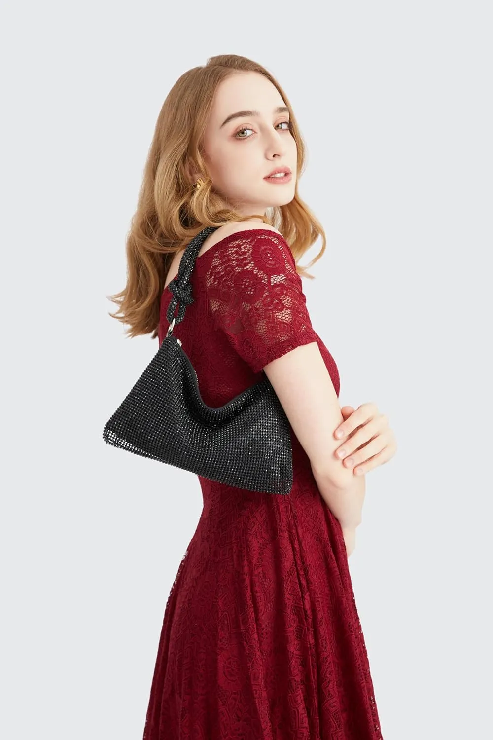 Rhinestone Purse for Women Evening Bag Glitter Sparkly Mini Handbags
