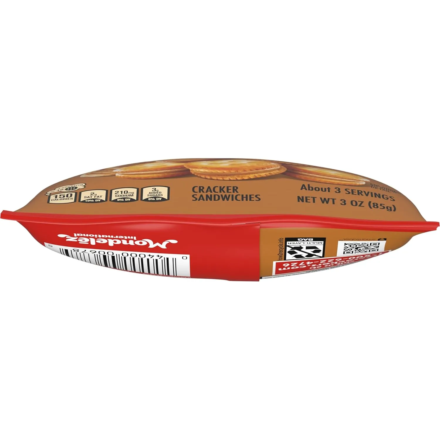 RITZ Bits Peanut Butter Cracker Sandwiches, Big Bag, 3 Ounce (Pack of 12)
