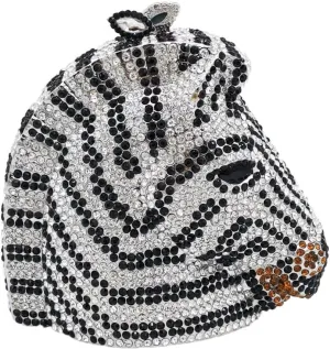 RomanticDesign Women Horse Head Evening Clutch Luxury Sparkly Rhinestone Crystal Bride Purse Party Prom Banquet Handbag