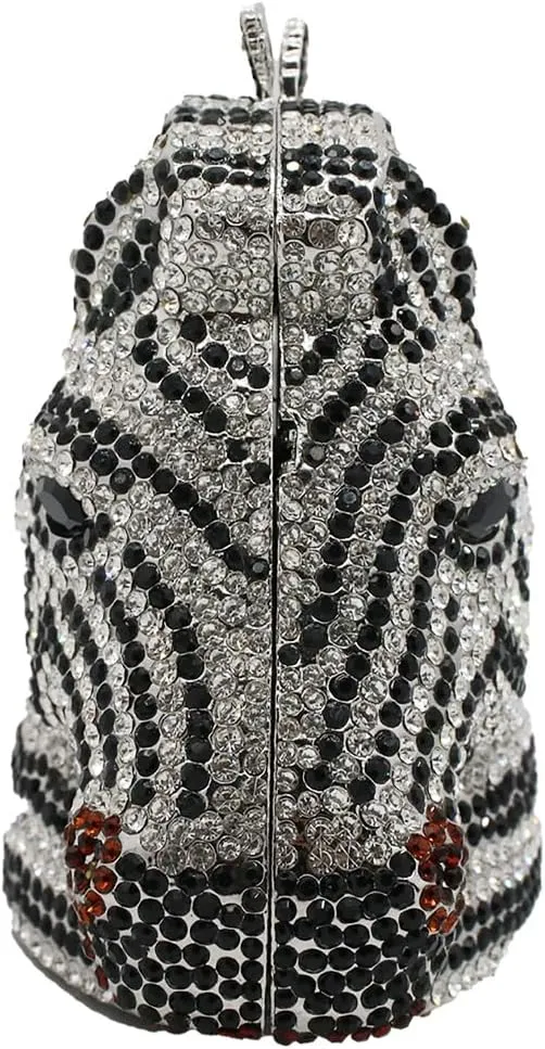 RomanticDesign Women Horse Head Evening Clutch Luxury Sparkly Rhinestone Crystal Bride Purse Party Prom Banquet Handbag