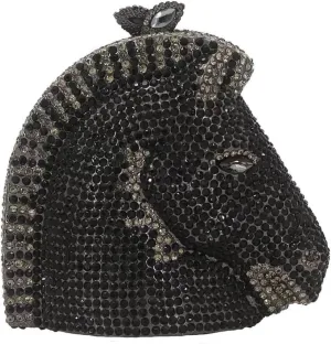 RomanticDesign Women Horse Head Evening Clutch Luxury Sparkly Rhinestone Crystal Bride Purse Party Prom Banquet Handbag