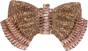 RomanticDesign Women Sparkly Bowknot Evening Clutch Luxury Rhinestone Bride Purse Wedding Party Prom Banquet Handbag