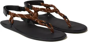 Rope Flip Flop Sandals for Women Thong Sandals Adjustable T Straps Comfortable Soft Flat Sandals