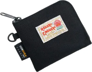 Rough Enough Small Coin Purse Card Wallet Pouch with Zipper Neck Lanyard Keychain for Men Women Teen Boys Black Cordura