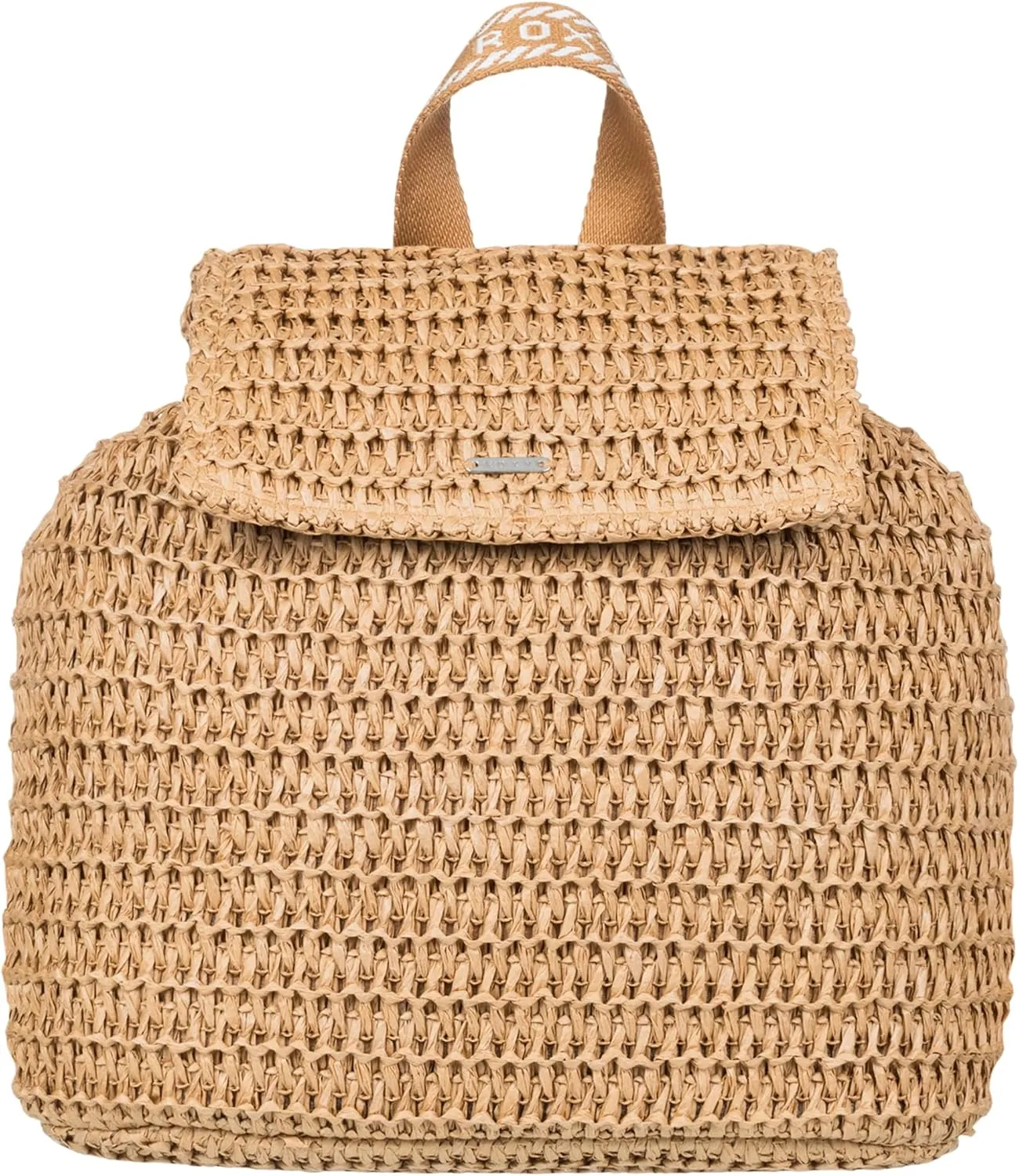 Roxy Women's Stylish Durable Woven Straw Backpack with Adjustable Straps, Spotless Sunnies-Natural, One Size