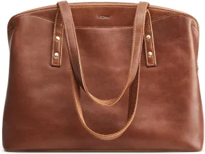 S-ZONE Leather Tote Bag for Women Large Capacity Work Shoulder Handbags Purses