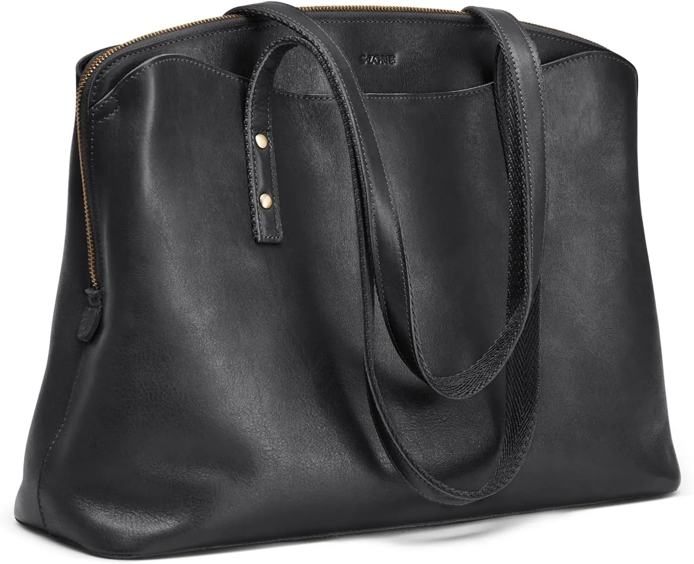 S-ZONE Leather Tote Bag for Women Large Capacity Work Shoulder Handbags Purses