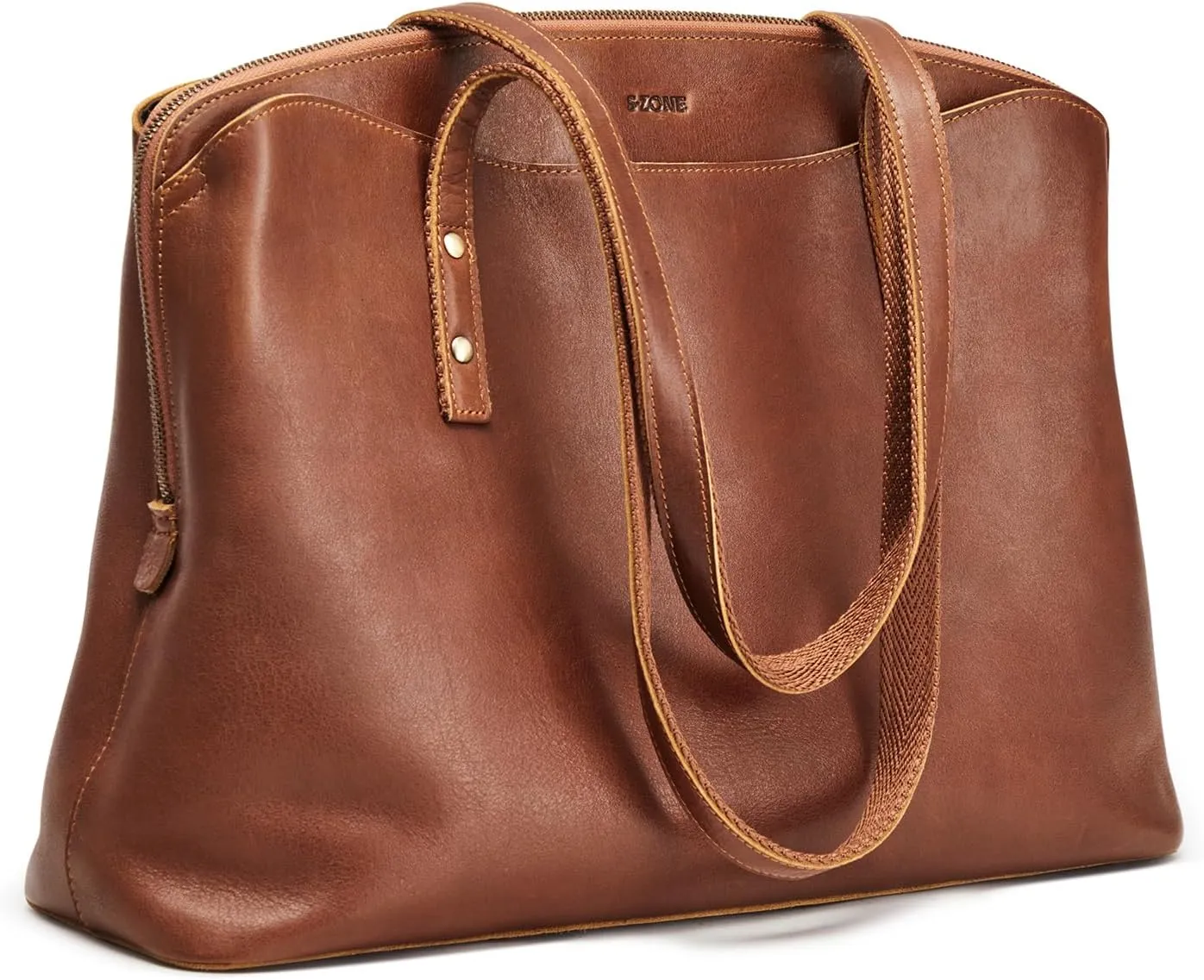 S-ZONE Leather Tote Bag for Women Large Capacity Work Shoulder Handbags Purses
