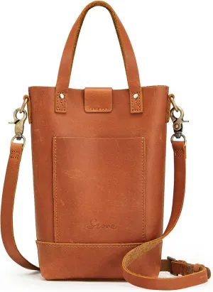 S-ZONE Small Crossbody Bags for Women Real Leather Cross Body Handbags Cell Phone Purses
