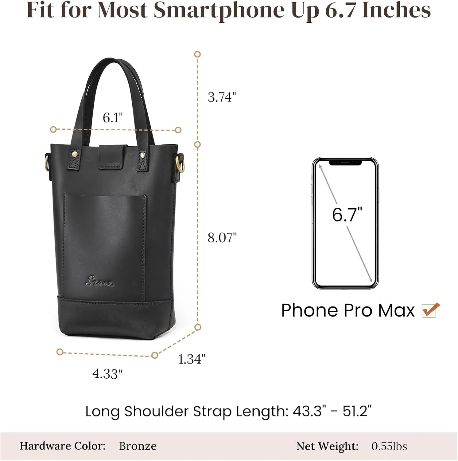 S-ZONE Small Crossbody Bags for Women Real Leather Cross Body Handbags Cell Phone Purses
