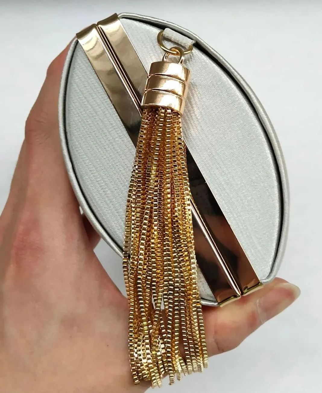 Satin Clutch Purse Evening bag Tassels Handbag Lady Party Wedding Chain Geometric Shoulder Cross Body Bag for Women