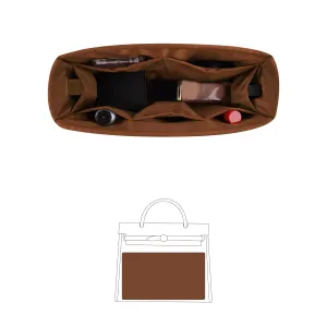Satin Purse Organizer for Herbag 31, KINGS IN BAG Handbag Organizer Insert for H Herbag, Silky Inner Bag for Woman Luxury Handbags, Large Bag Insert with Multiple Pockets(Gold, Herbag31)