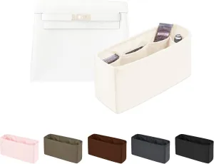 Satin Purse Organizer for Kelly Danse 22, Handbag Organizer Insert Compatible with Hermes Kelly Danse, Inner bag for Women Everyday Use, Lightweight Shaper with Pockets(Craie,Danse 22)