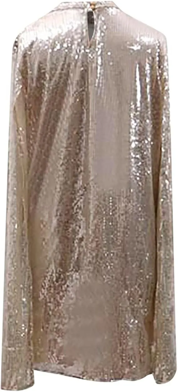 Sequin Dress for Women Disco Outfit Woman Sleeveless Sequins Halter Sexy Backless Dress Evening Party Mini Dress