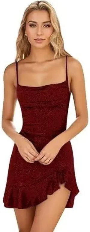 Sequin Short Homecoming Dresses for Teens 2025 Spaghetti Straps Sparkly Tight Mini Prom Cocktail Party Dress