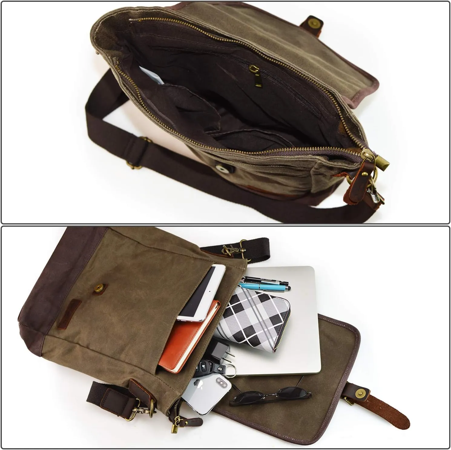 SHANGRI-LA Messenger Bag for Men and Women Canvas Purse Crossbody Shoulder Bag Casual Sling Pack