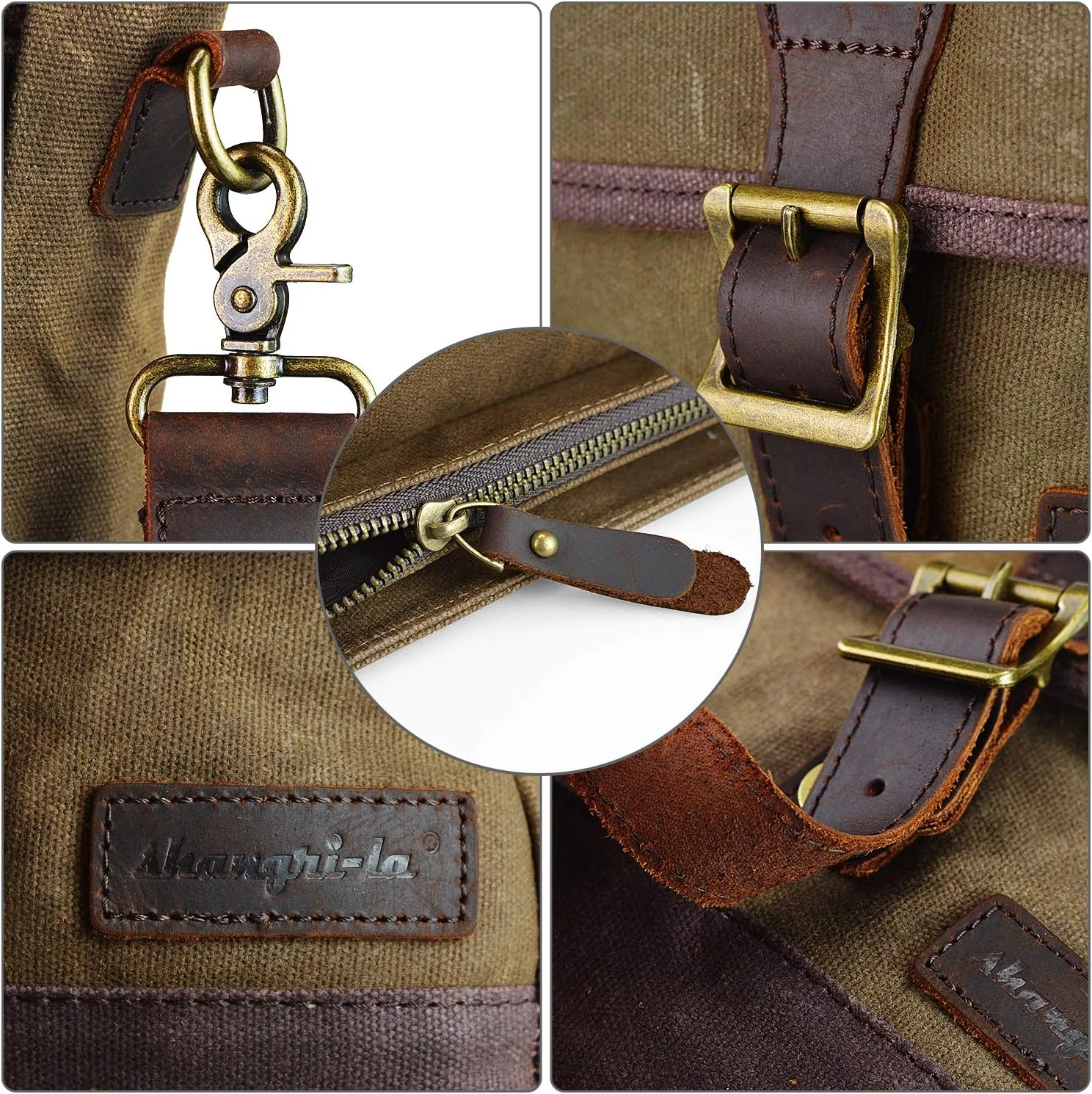 SHANGRI-LA Messenger Bag for Men and Women Canvas Purse Crossbody Shoulder Bag Casual Sling Pack