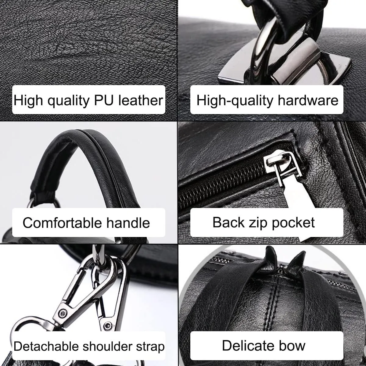 Shoulder Bag and Purse for Women PU Leather Handbag Multi-pocket Top-Handle Satchel Ladies Bowknot Tote