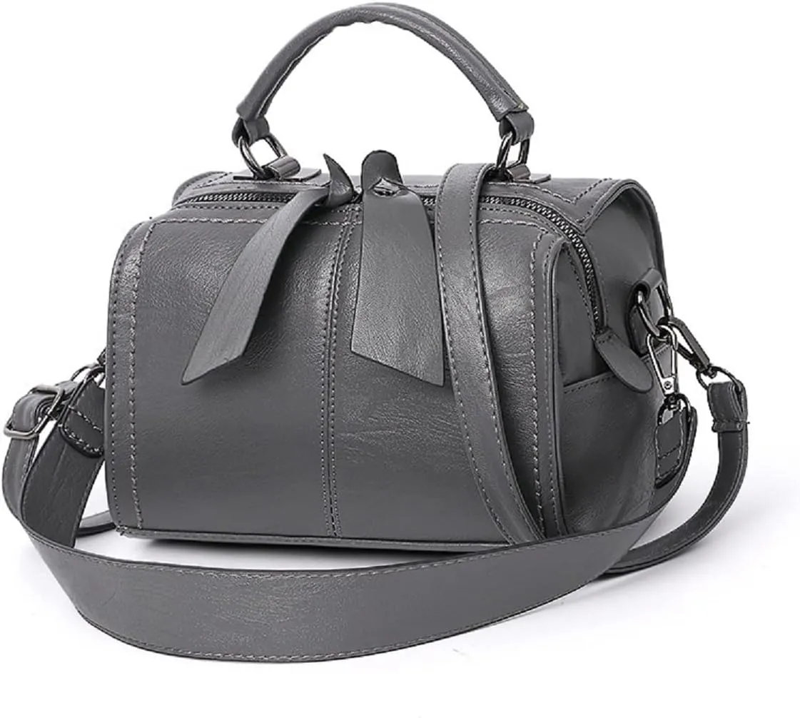 Shoulder Bag and Purse for Women PU Leather Handbag Multi-pocket Top-Handle Satchel Ladies Bowknot Tote