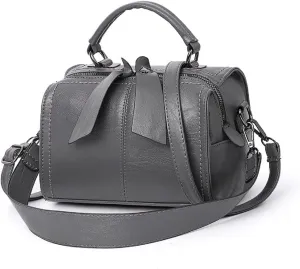 Shoulder Bag and Purse for Women PU Leather Handbag Multi-pocket Top-Handle Satchel Ladies Bowknot Tote