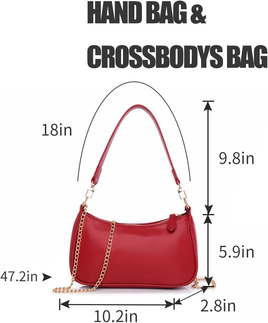 Shoulder Bag for women Crossbody Bags Retro Classic Small Hobo Purse Clutch Tote Handbags with Zipper Closure