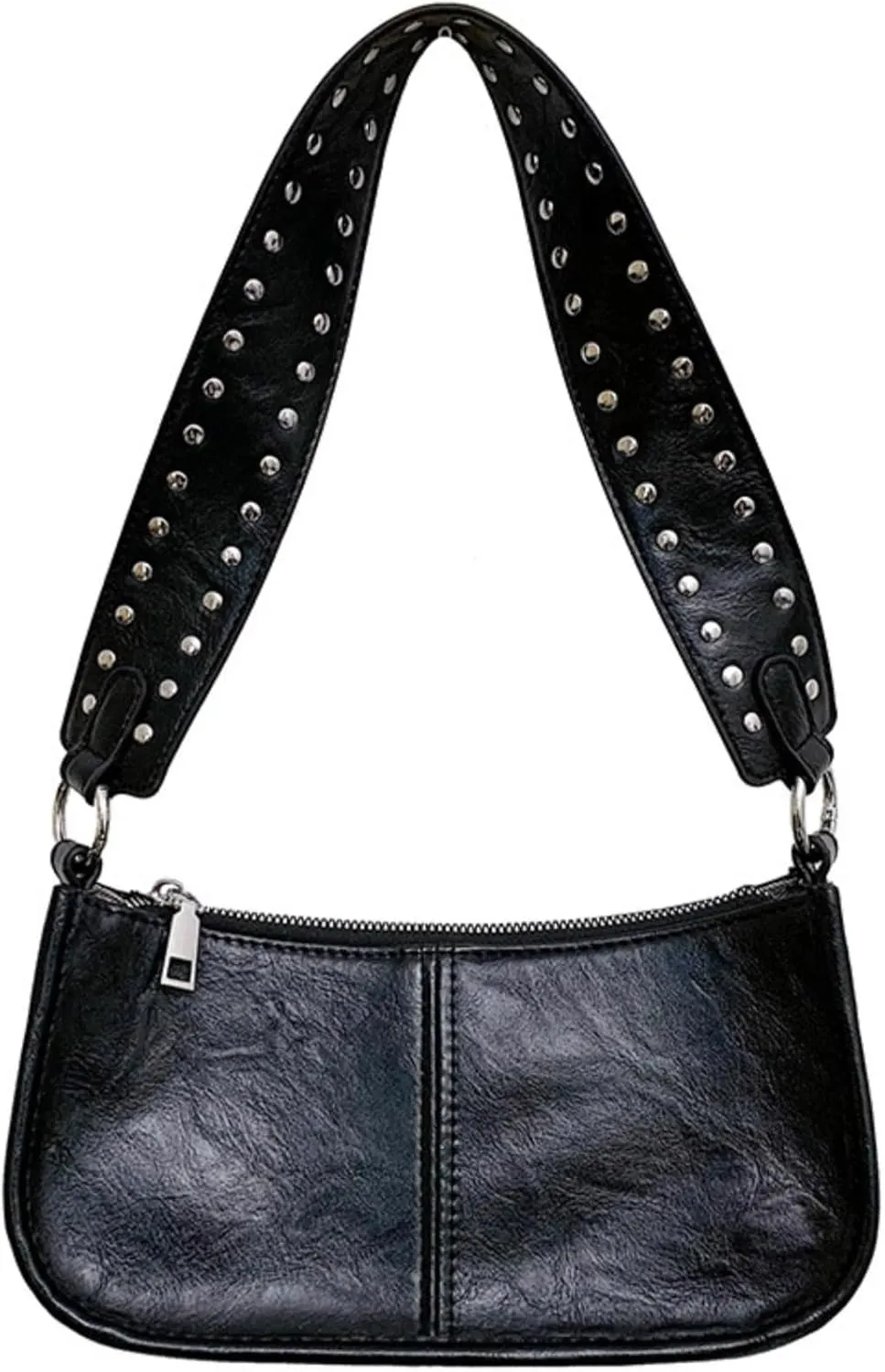 Shoulder Bag for Women Cute Trendy Purse 90s Y2k Bag Vegan Leather Handbags Crossbody Bag with 2 Removable Strap
