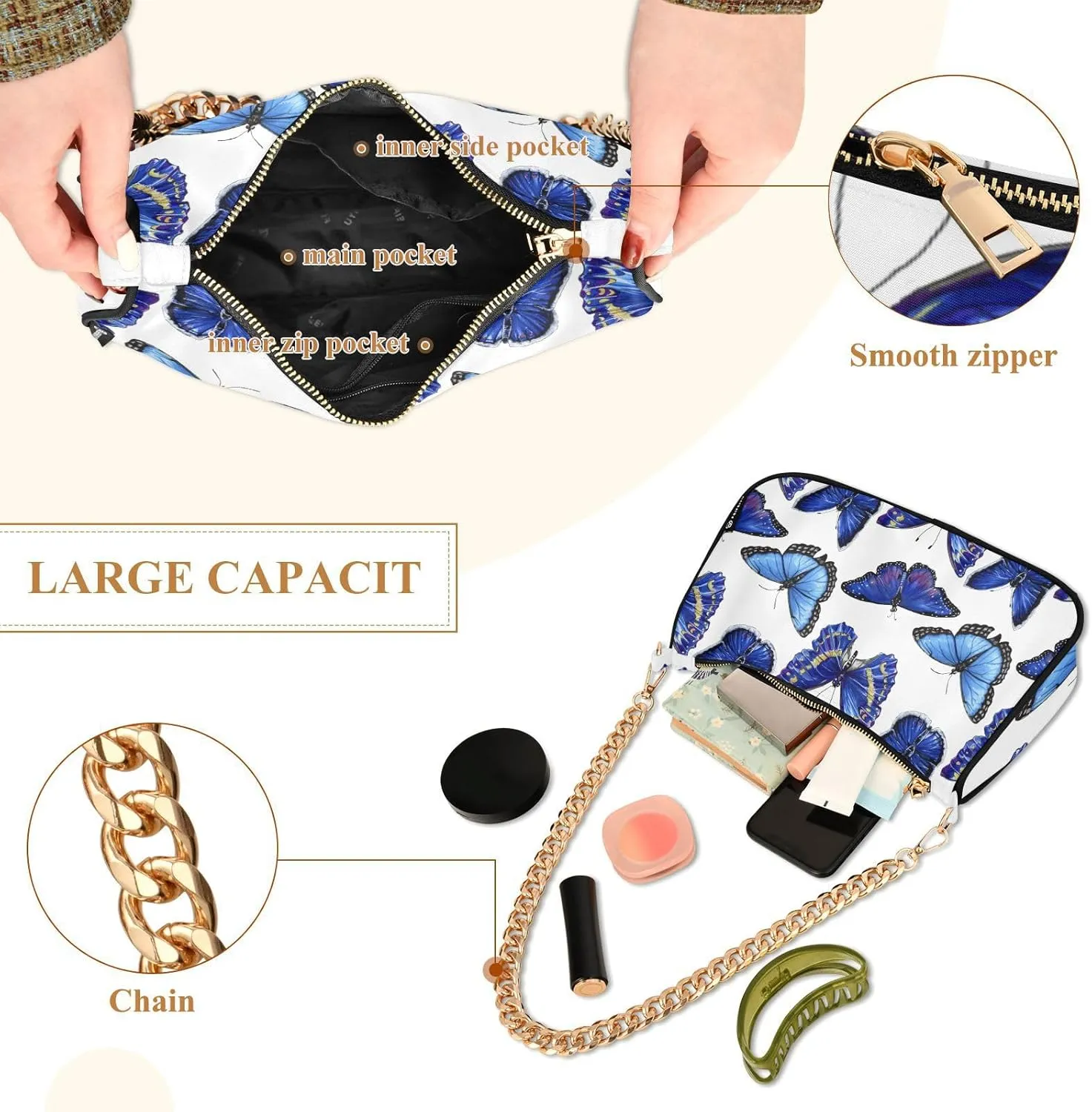 Shoulder Bag Women Clutch Handbag Date Chain Bag Holiday Birthday