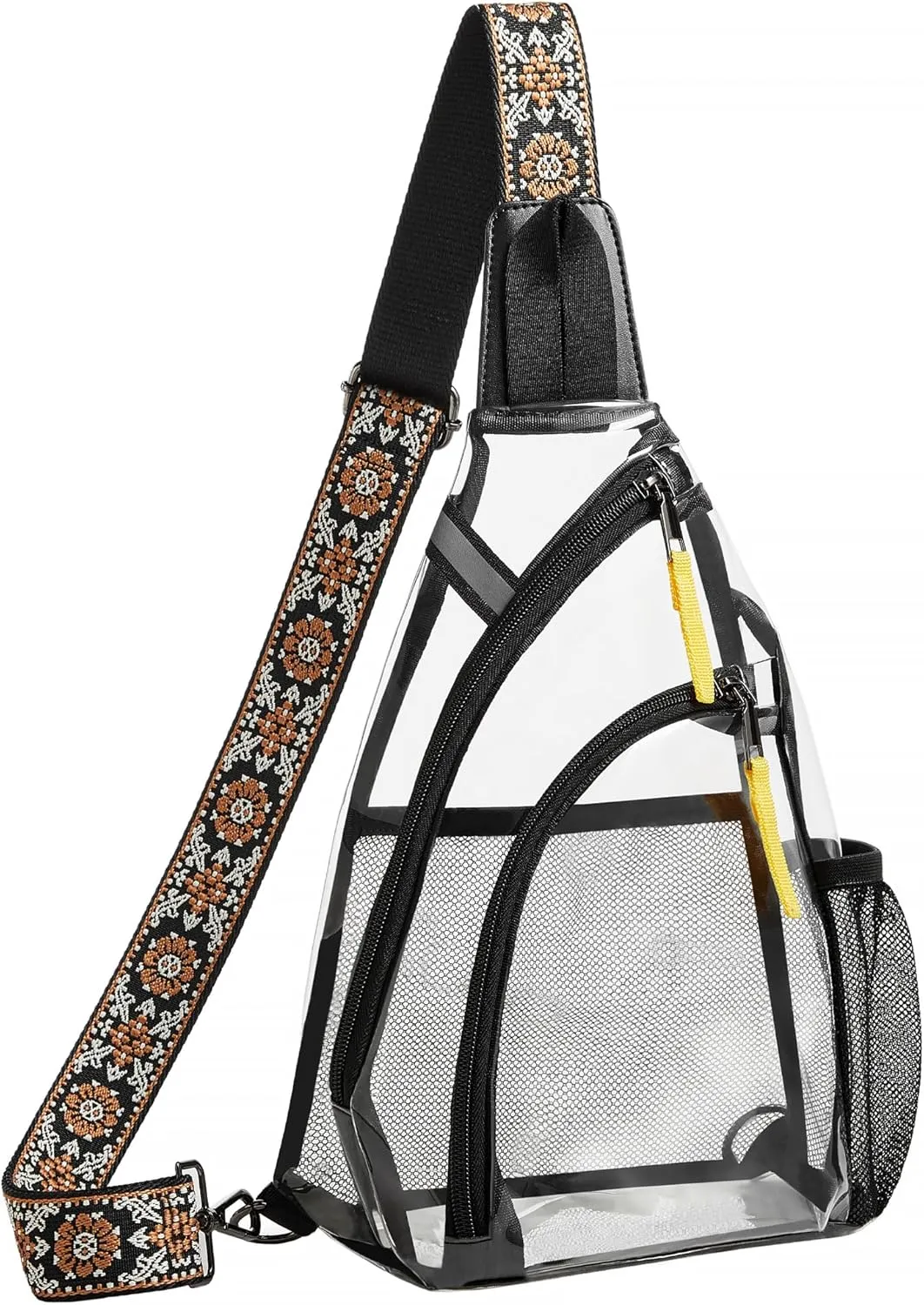 Shrrie Clear Bag for Stadium Events Transparent Crossbody Bag Clear Purse for Women&Men-Stadium Approved, Concerts&Sports