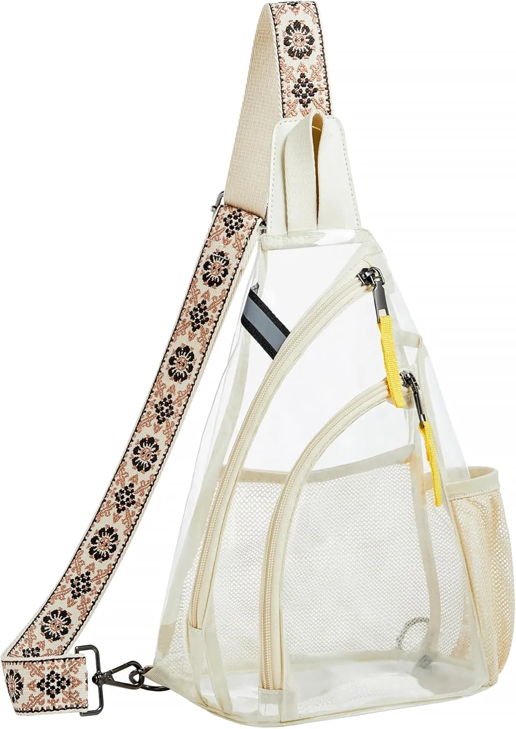 Shrrie Clear Bag for Stadium Events Transparent Crossbody Bag Clear Purse for Women&Men-Stadium Approved, Concerts&Sports