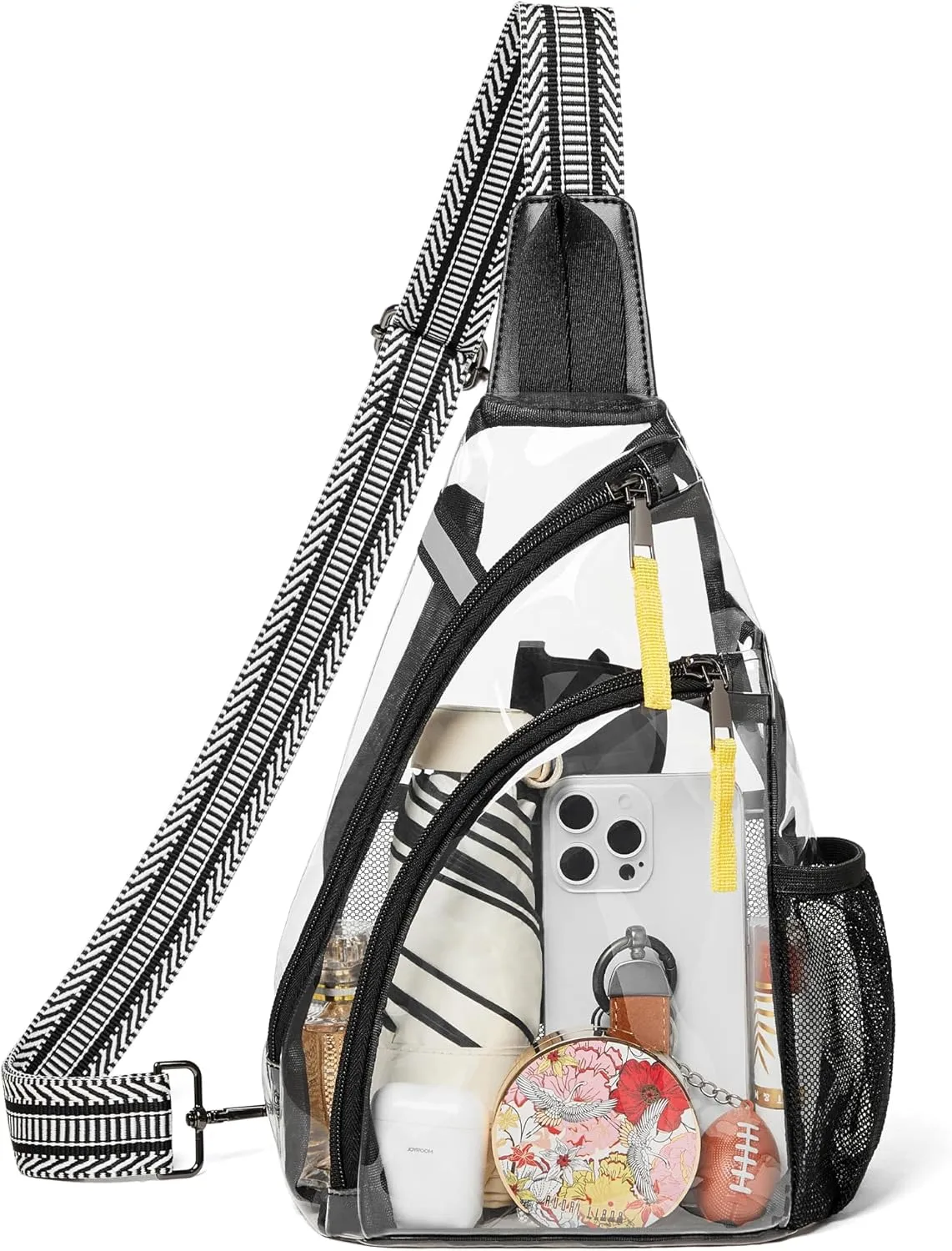 Shrrie Clear Bag for Stadium Events Transparent Crossbody Bag Clear Purse for Women&Men-Stadium Approved, Concerts&Sports