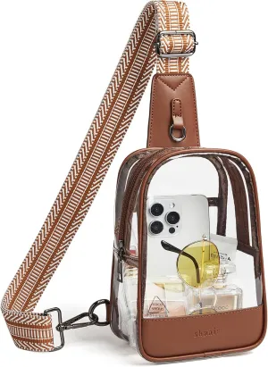 Shrrie Clear Bag for Stadium Events Transparent Crossbody Sling Bag for Women & Men - Stadium Approved, Concerts & Sports