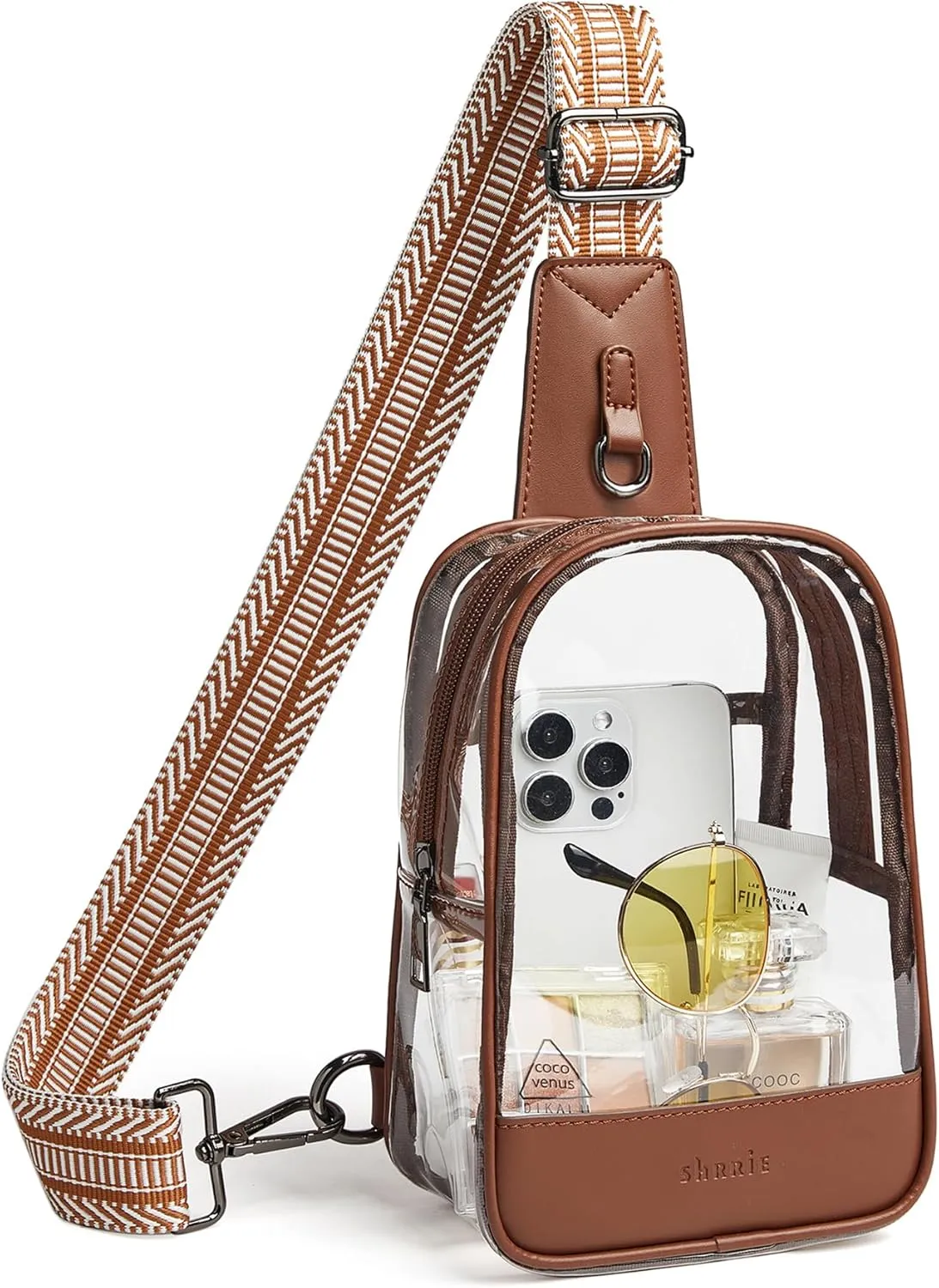 Shrrie Clear Bag for Stadium Events Transparent Crossbody Sling Bag for Women & Men - Stadium Approved, Concerts & Sports